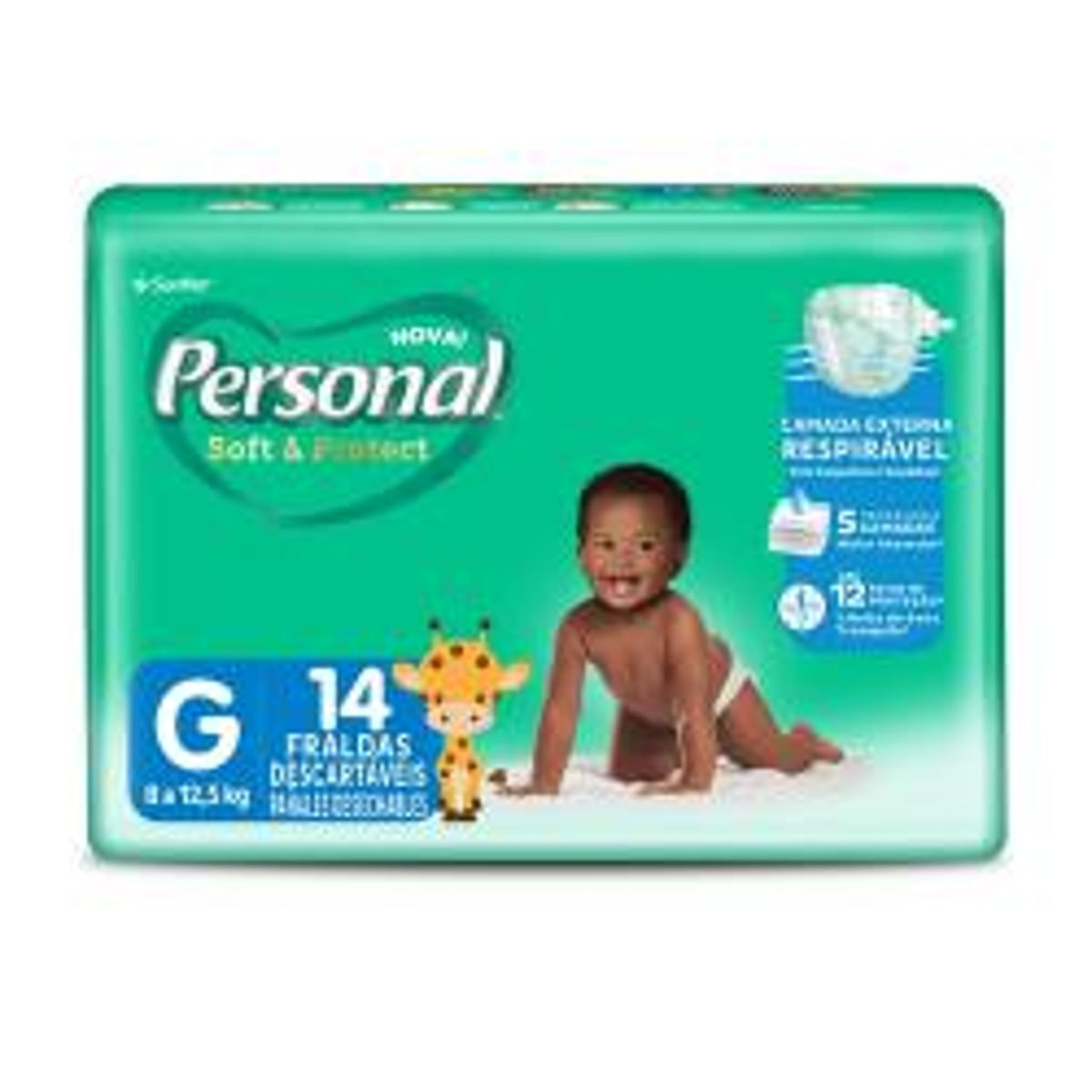 Fralda Descartavel Personal Soft Protect Jumbo G 14 un