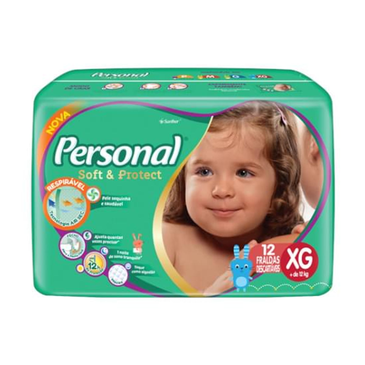 Fralda Descartavel Personal Soft Protect Jumbo XG 12 un