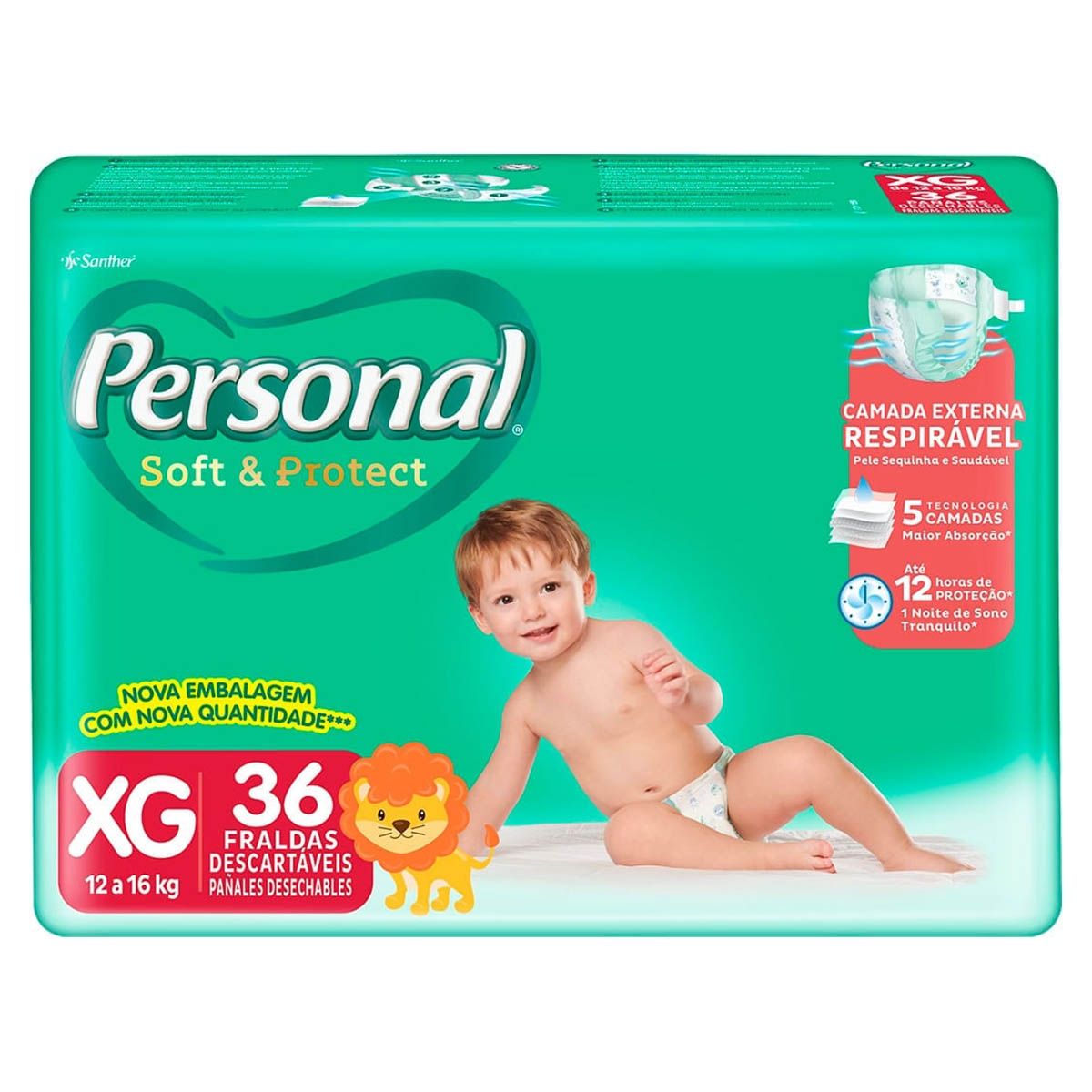 Fralda Descartavél Baby Soft  XG Personal 36 Unidades