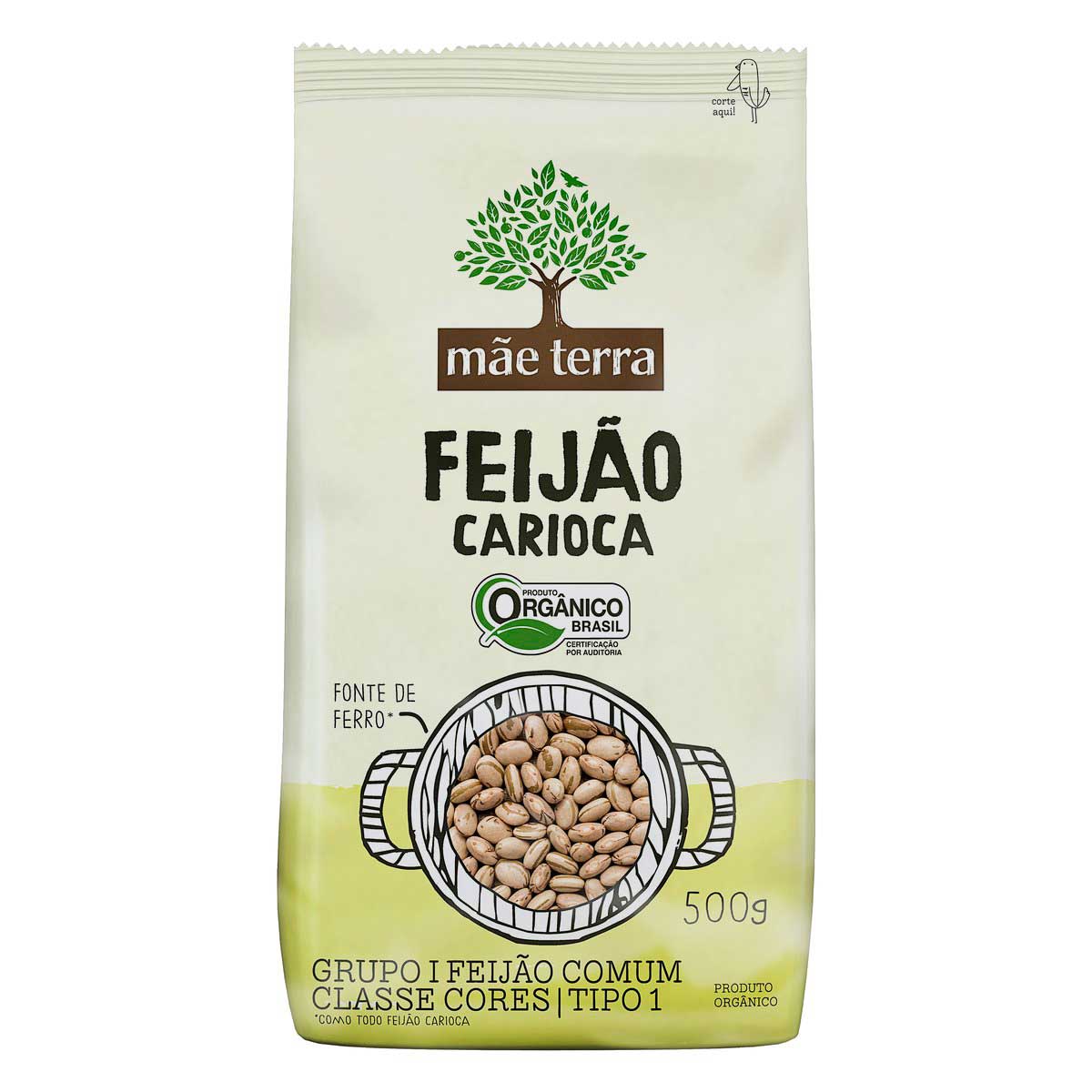 Feijão Carioca Mãe Terra Orgânico 500 g