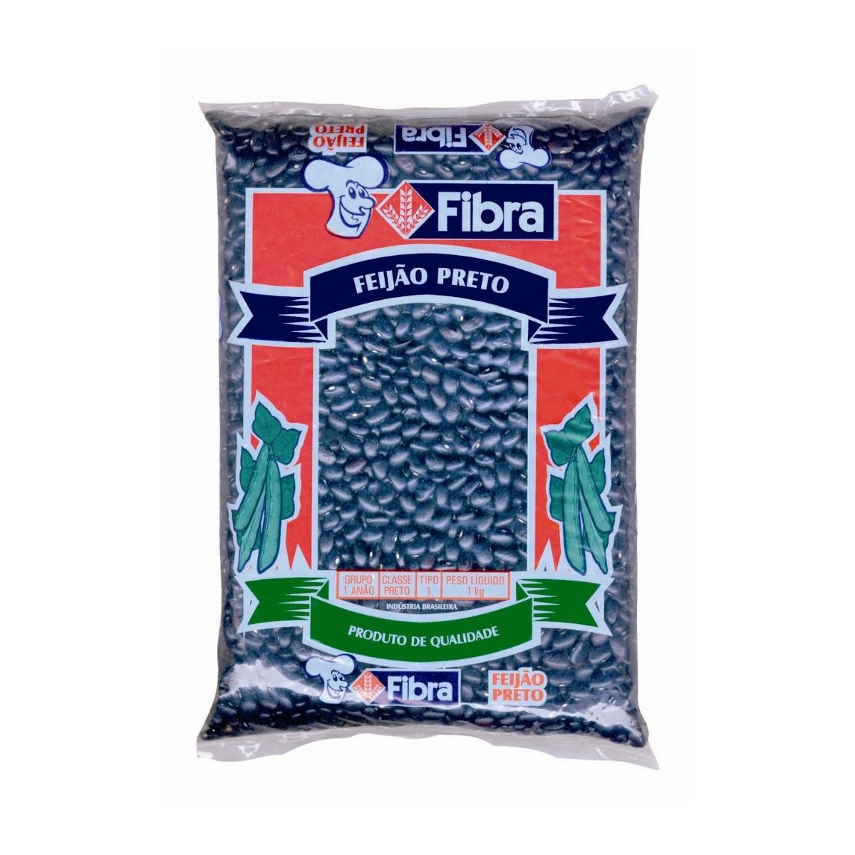 Feijão Preto Tipo 1 Fibra 1 Kg