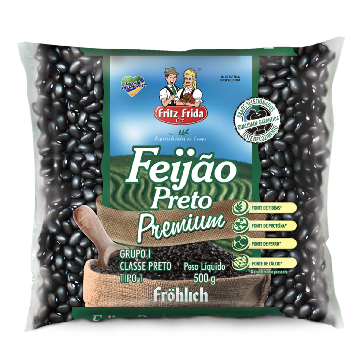 Feijão Preto Fritz &amp; Frida Premium Pacote 500 g