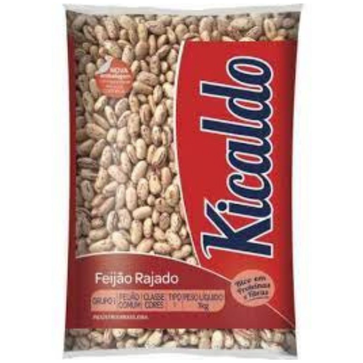 Feijão Rajado Kicaldo 1 Kg