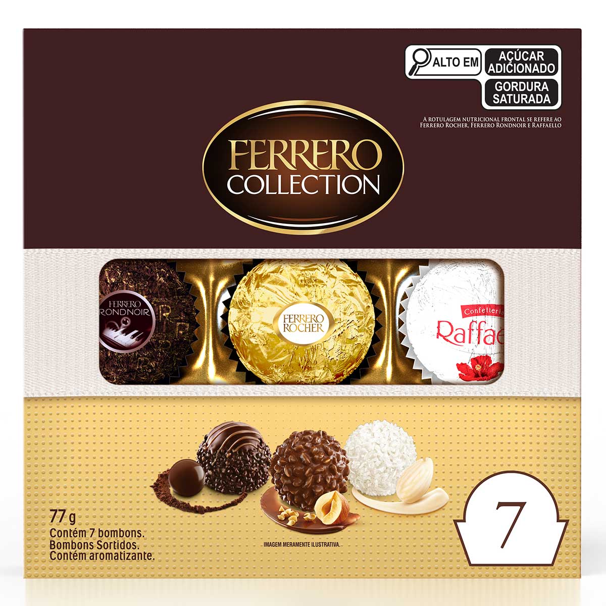 Ferrero Collection Ferrero Rocher, Raffaello e Ferrero Rondnoir 77g 7 unidades