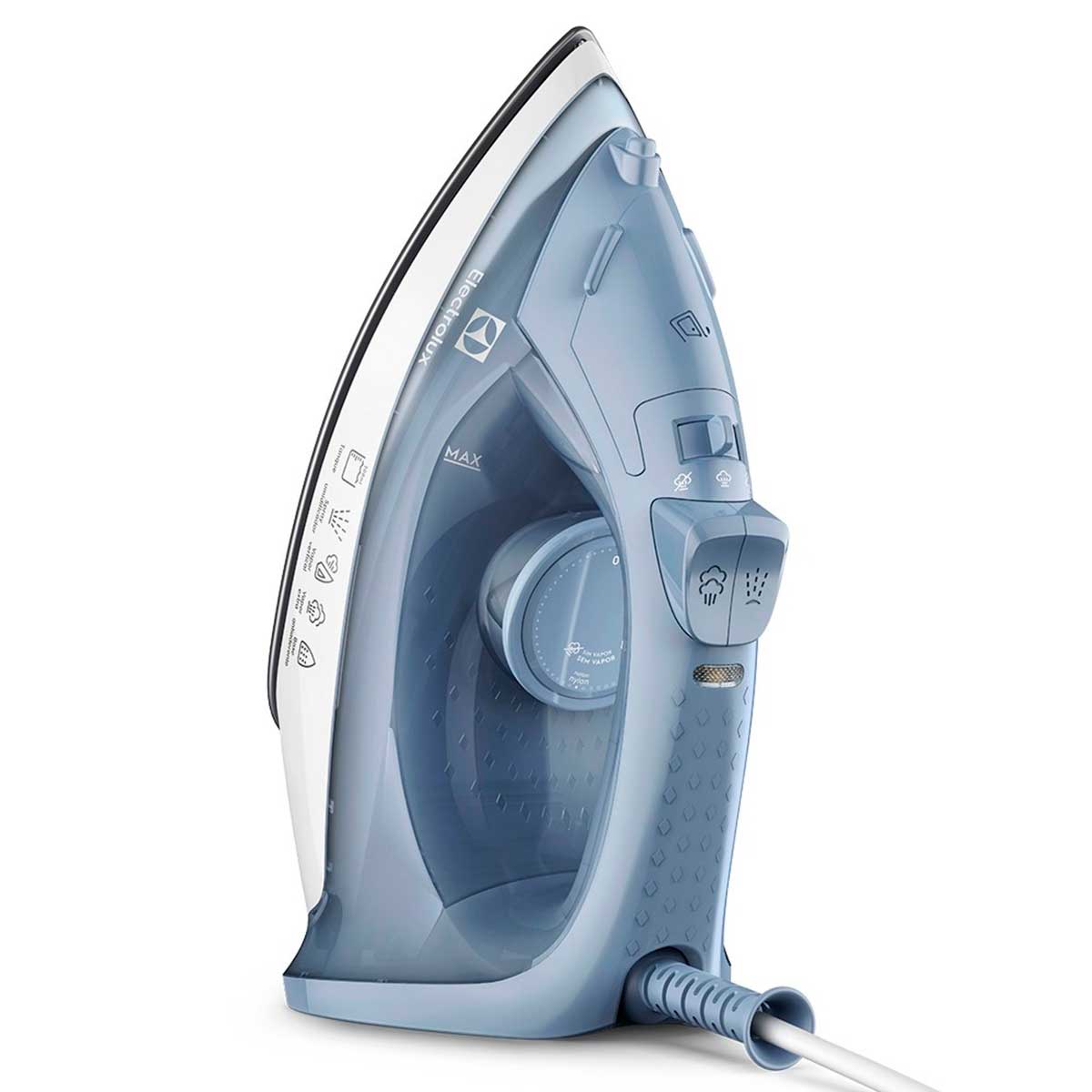 Ferro de Passar Seco e Vapor Electrolux Alumínio Denim Blue ESI10 110V