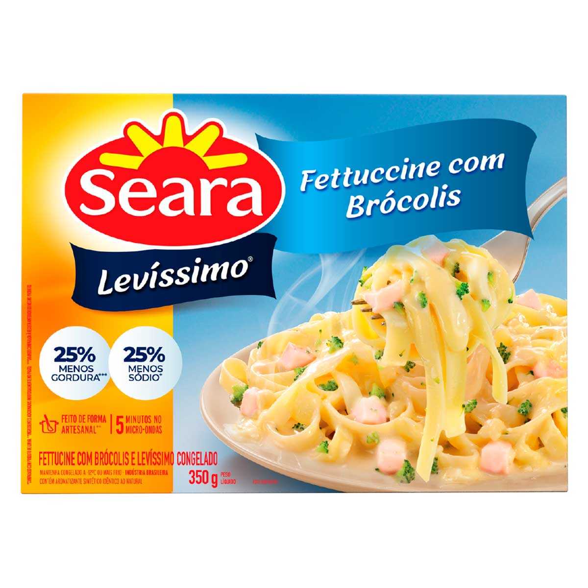 Fettuccine com levíssimo e brócolis Seara 350g