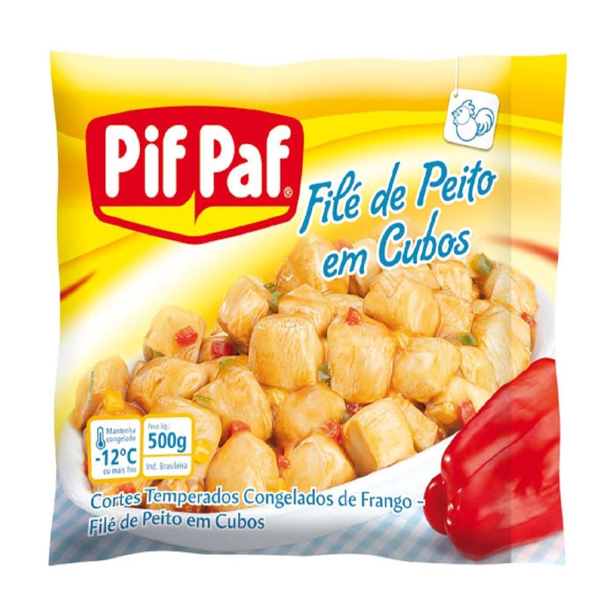 File de Peito em Cubos Temperado Pif Paf 500 g