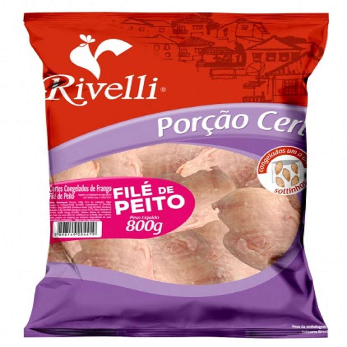 File de Peitos Super Fácil Congelado Rivelli Pacote 800 g