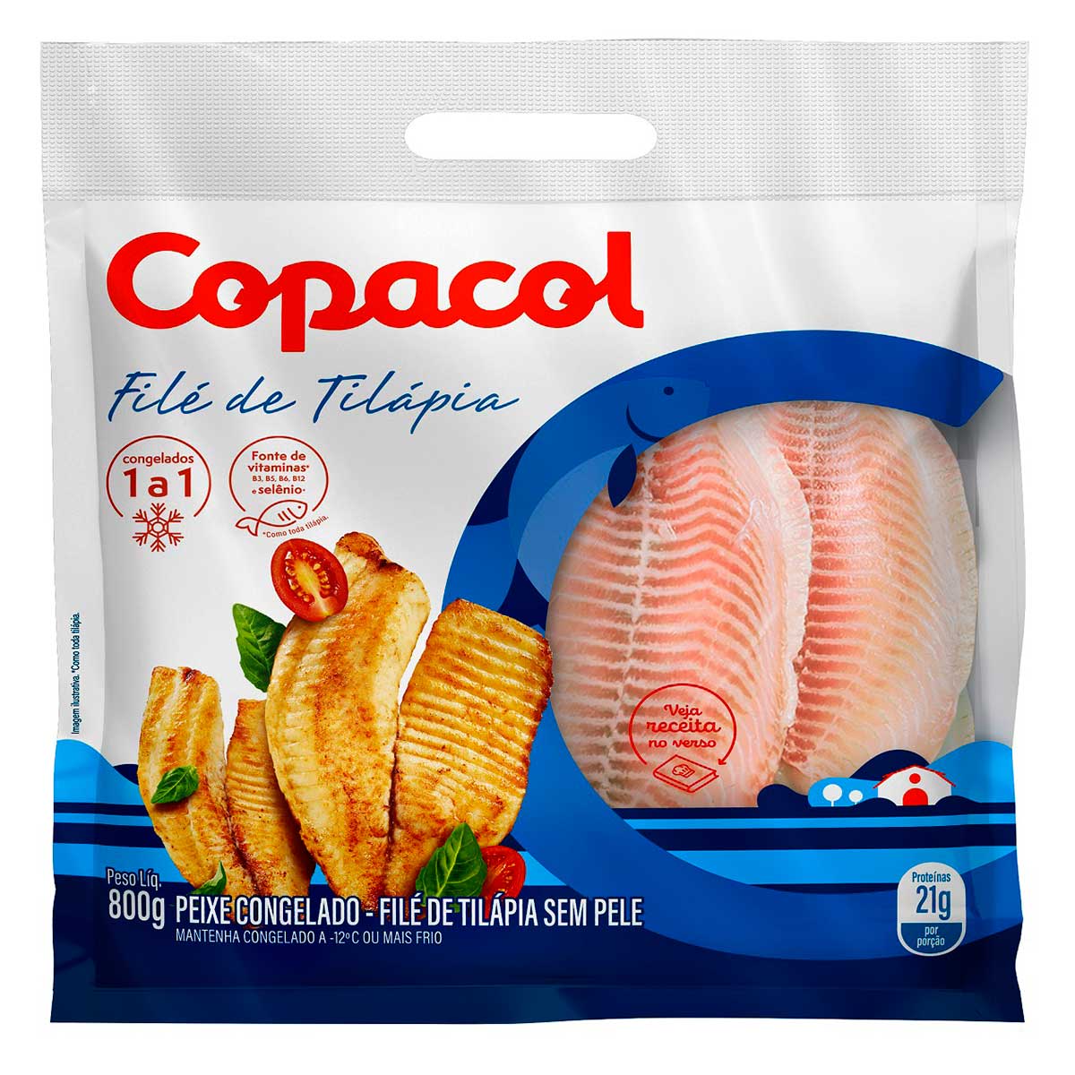 Filé de Tilápia Congelado Copacol 800g