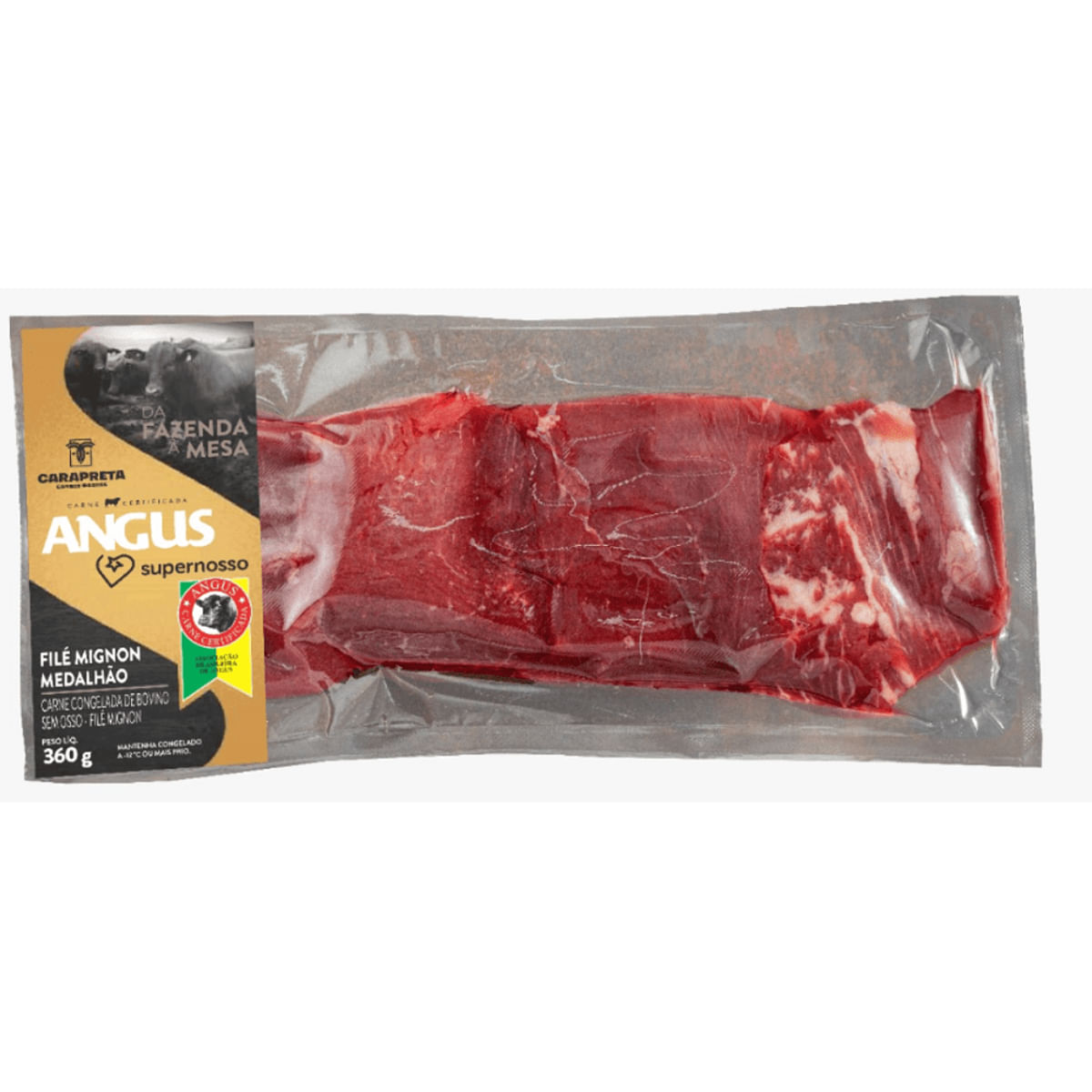 Filé Mignon Medalhão Bovino Congelado Super Nosso Angus 360 g