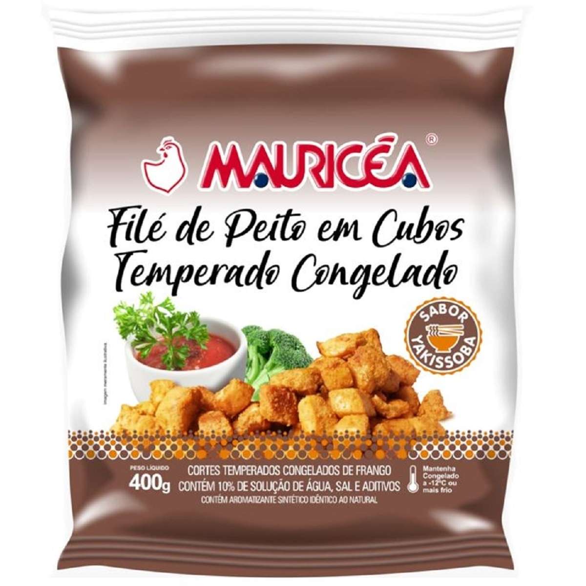 File de Peito de Frango Cubos Tempestade Sabor Yakissoba Mauricea 400 g