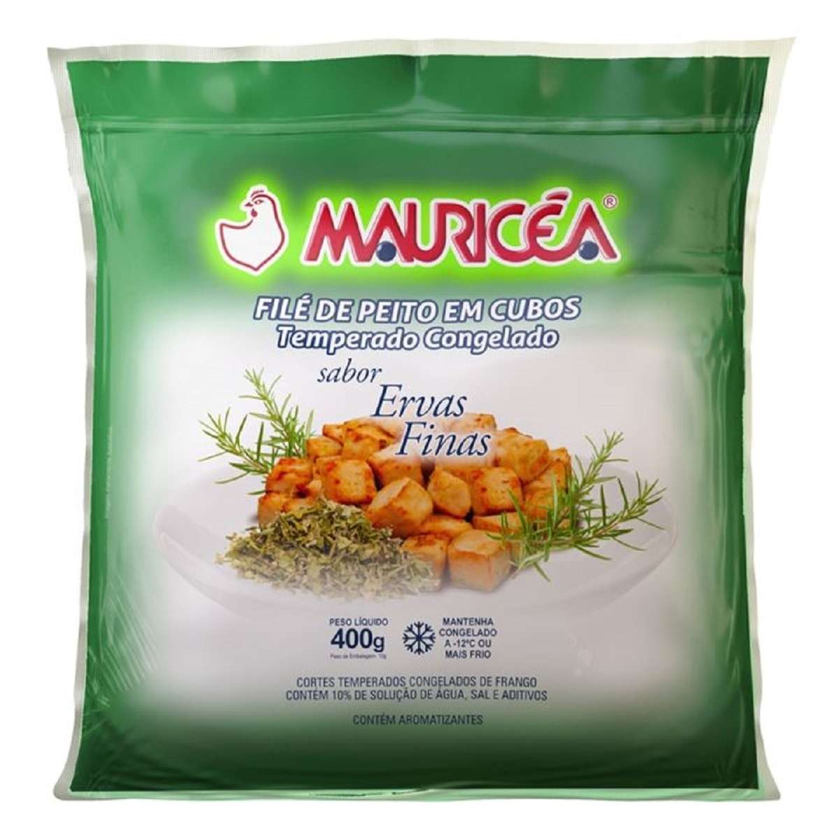 File de Peito de Frango Temperado Sabor Ervas Finas Mauricea 400 g