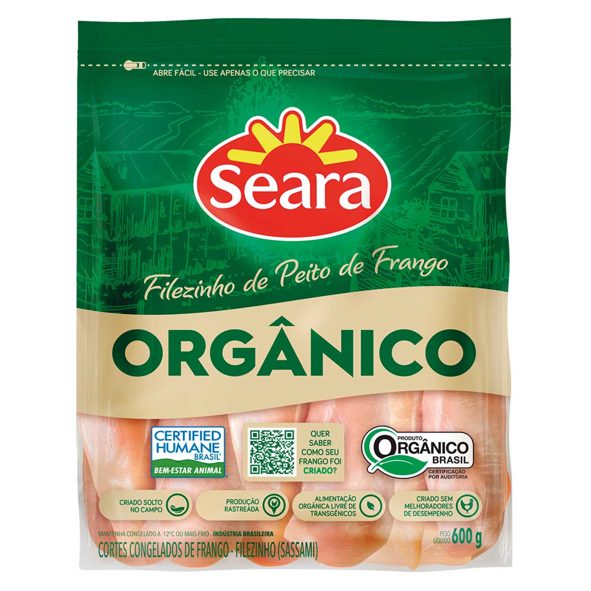 Filezinho Sassami Orgânico Seara 600g