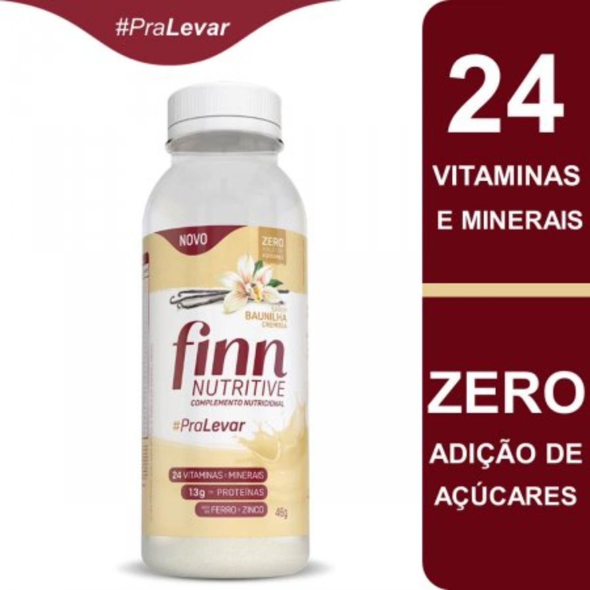 Suplemento Alimentar Finn Nutritive Sabor Baunilha Cremosa com 46g