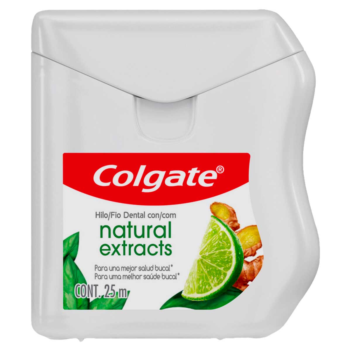 Fio Dental Encerado Colgate Natural Extracts Citrus e Gengibre 25m