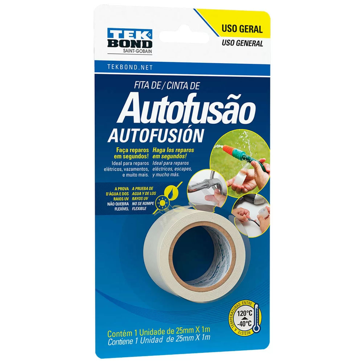 Fita Auto Fusão Tekbond 25 mm x 1 M