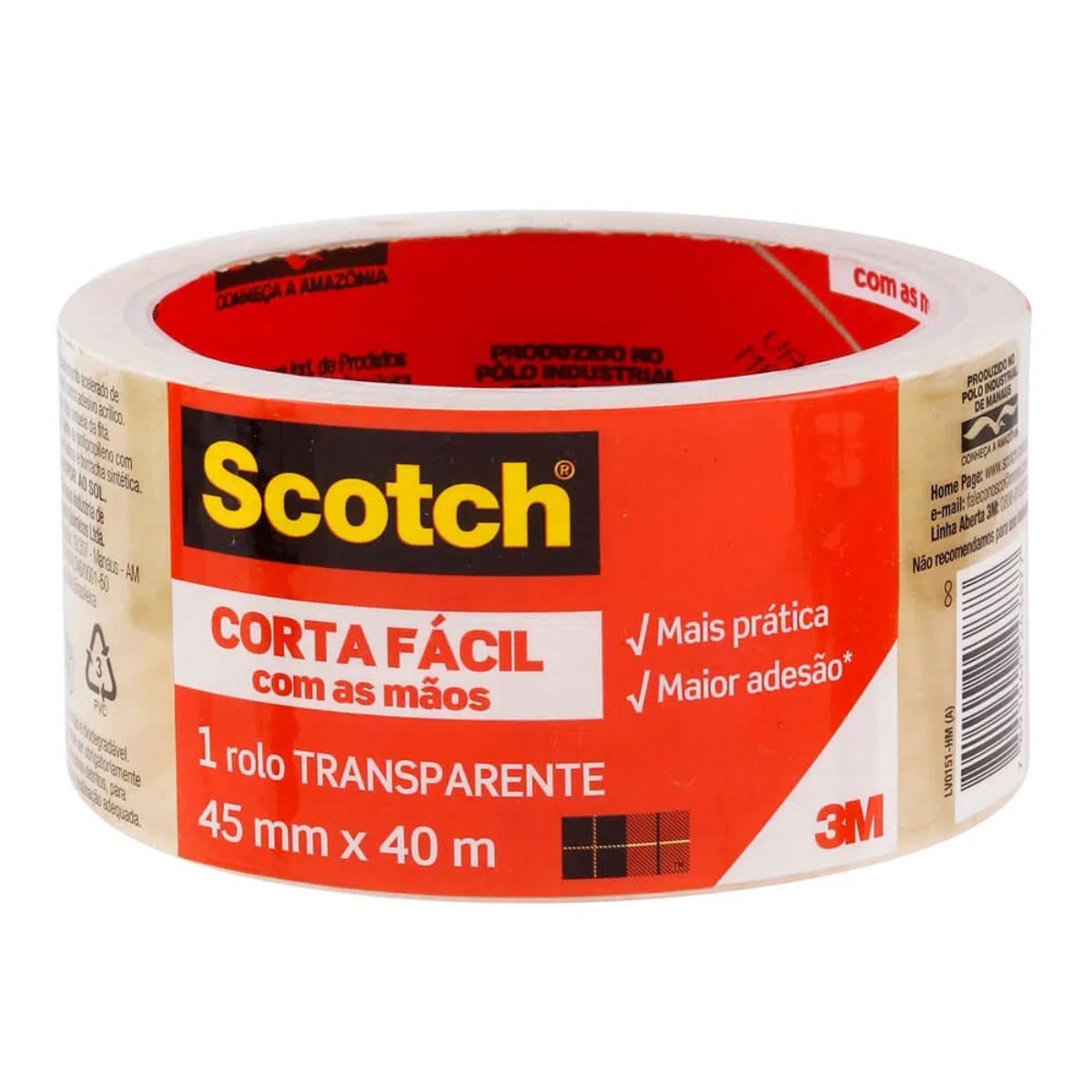 Fita para Embalagem Scotch Corta Fácil 3 M 45MM X 40M