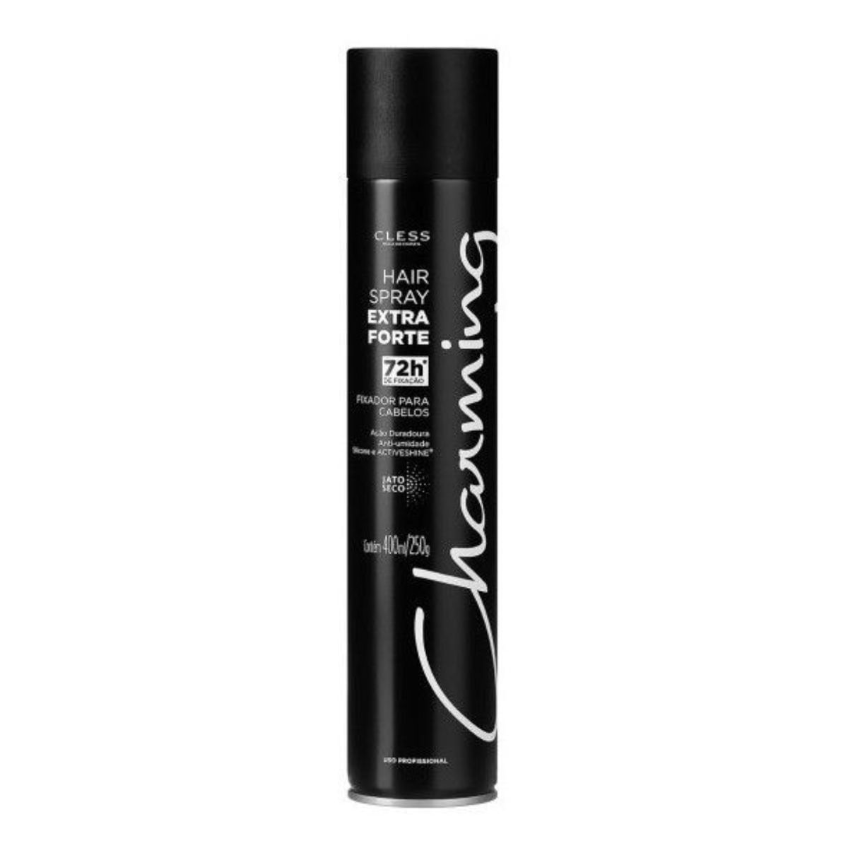 Spray Fixado de Cabelo Aerosol Black Extra Forte Charming 400 ml