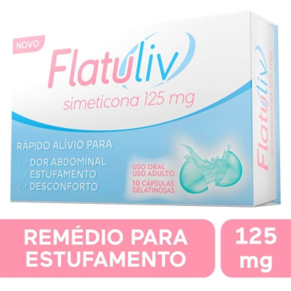 Flatuliv 125mg Com 10 Cápsulas