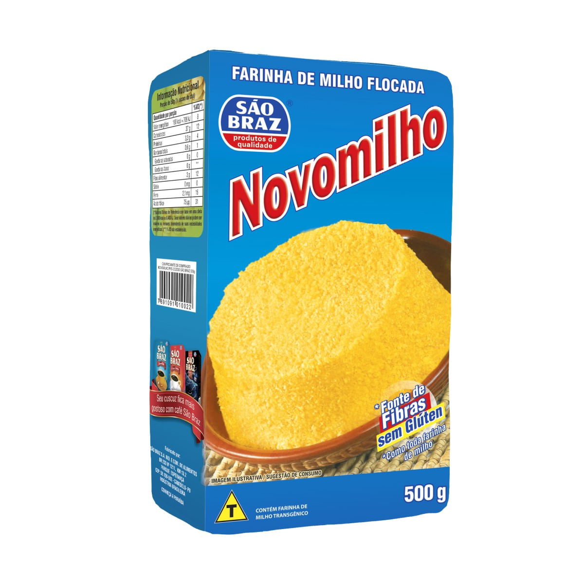 Farinha de Milho Flocada São Braz Novomilho 500 g