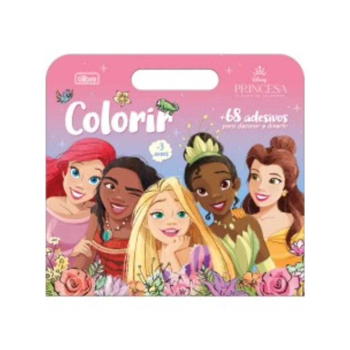 Álbum para Colorir Maleta Tilibra Princesas 8 Folhas