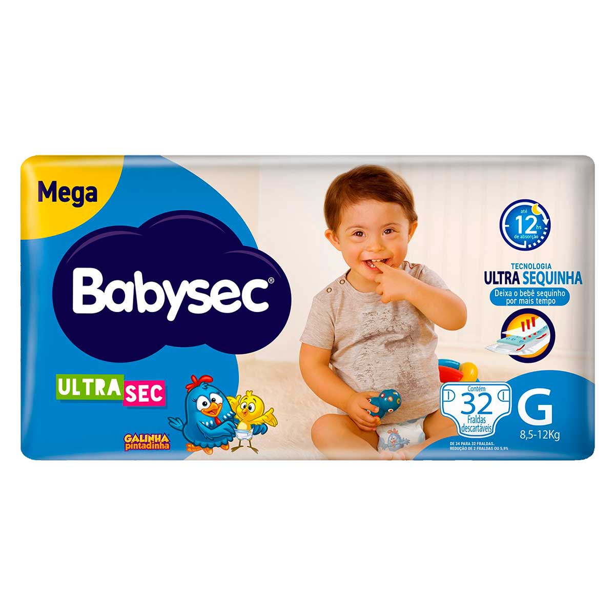 Fralda Descartável Babysec G Ultrasec Mega 32 unidades