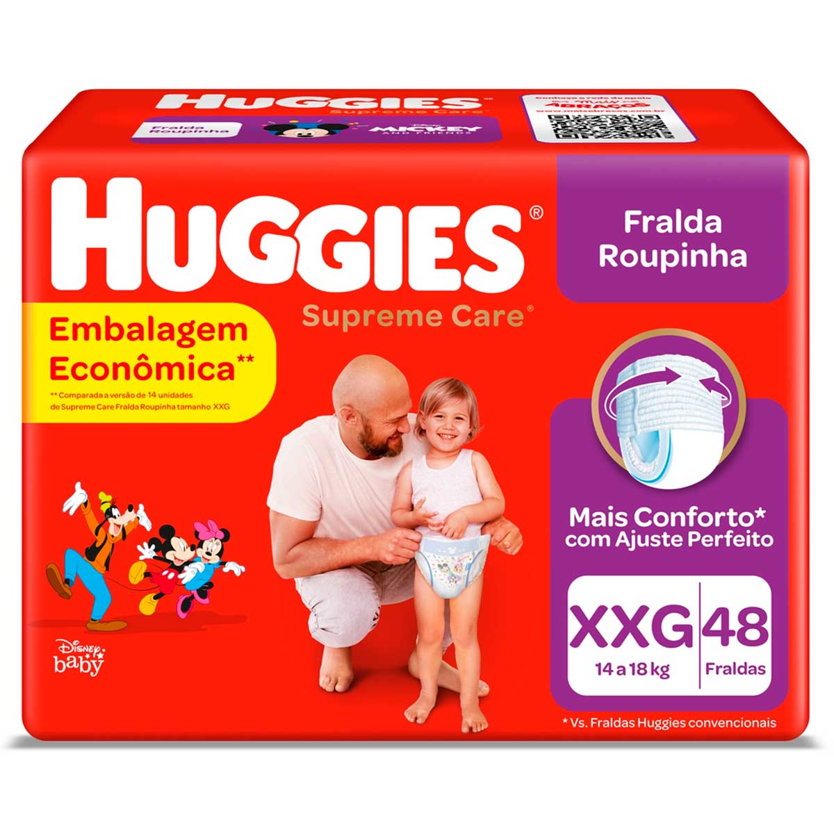 Fralda Huggies Roupinha Supreme Care XXG - 48 fraldas