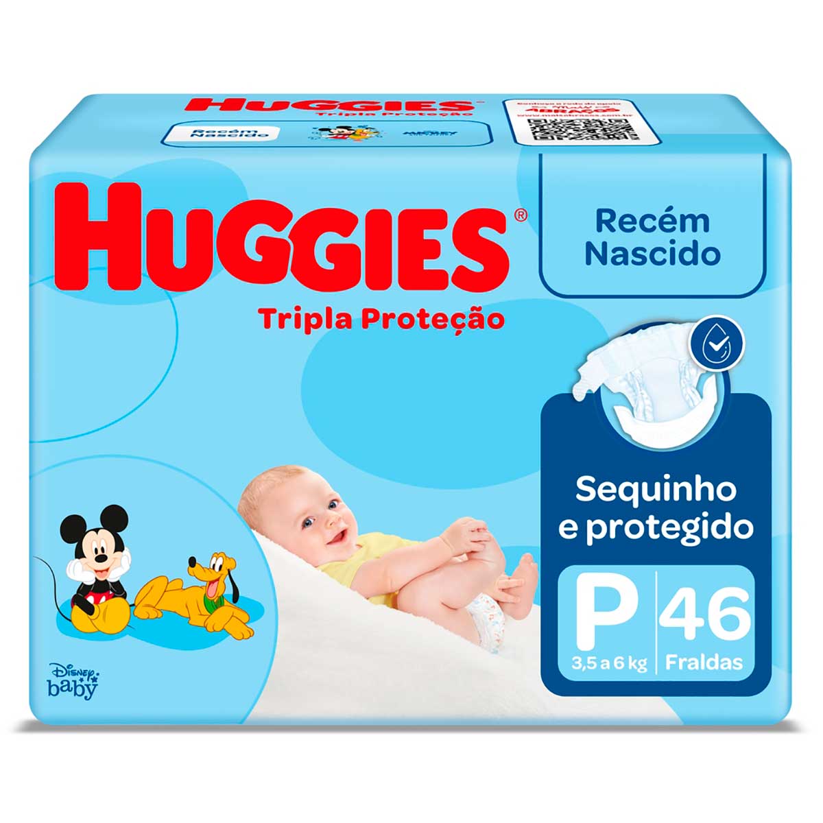 Fralda Huggies Tripla Proteção P - 46 fraldas