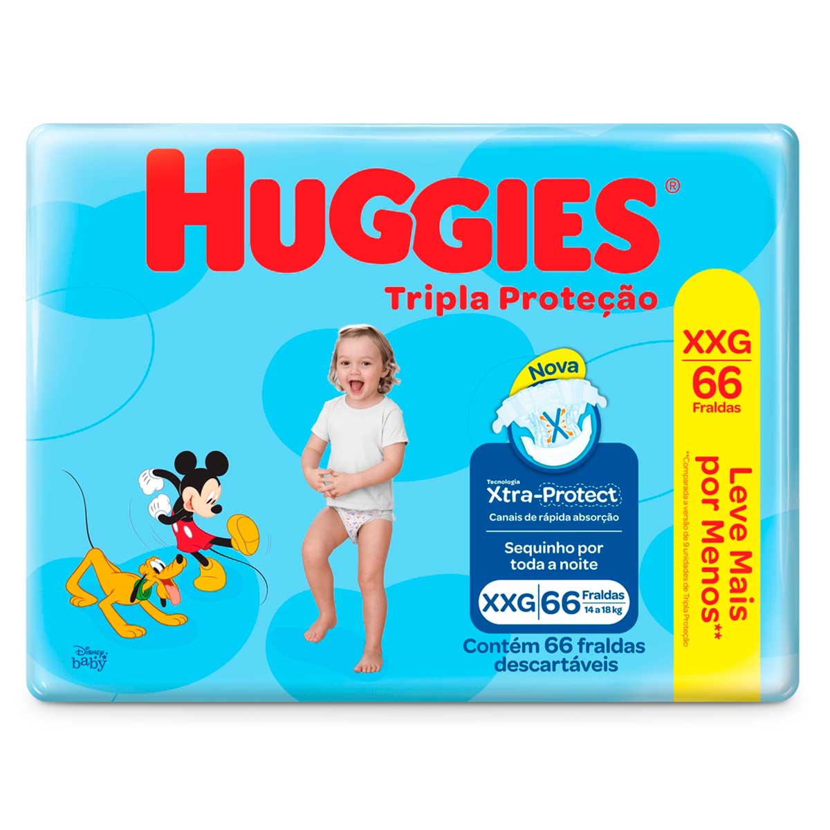 Fralda Huggies Tripla Proteção XXG - 66 fraldas