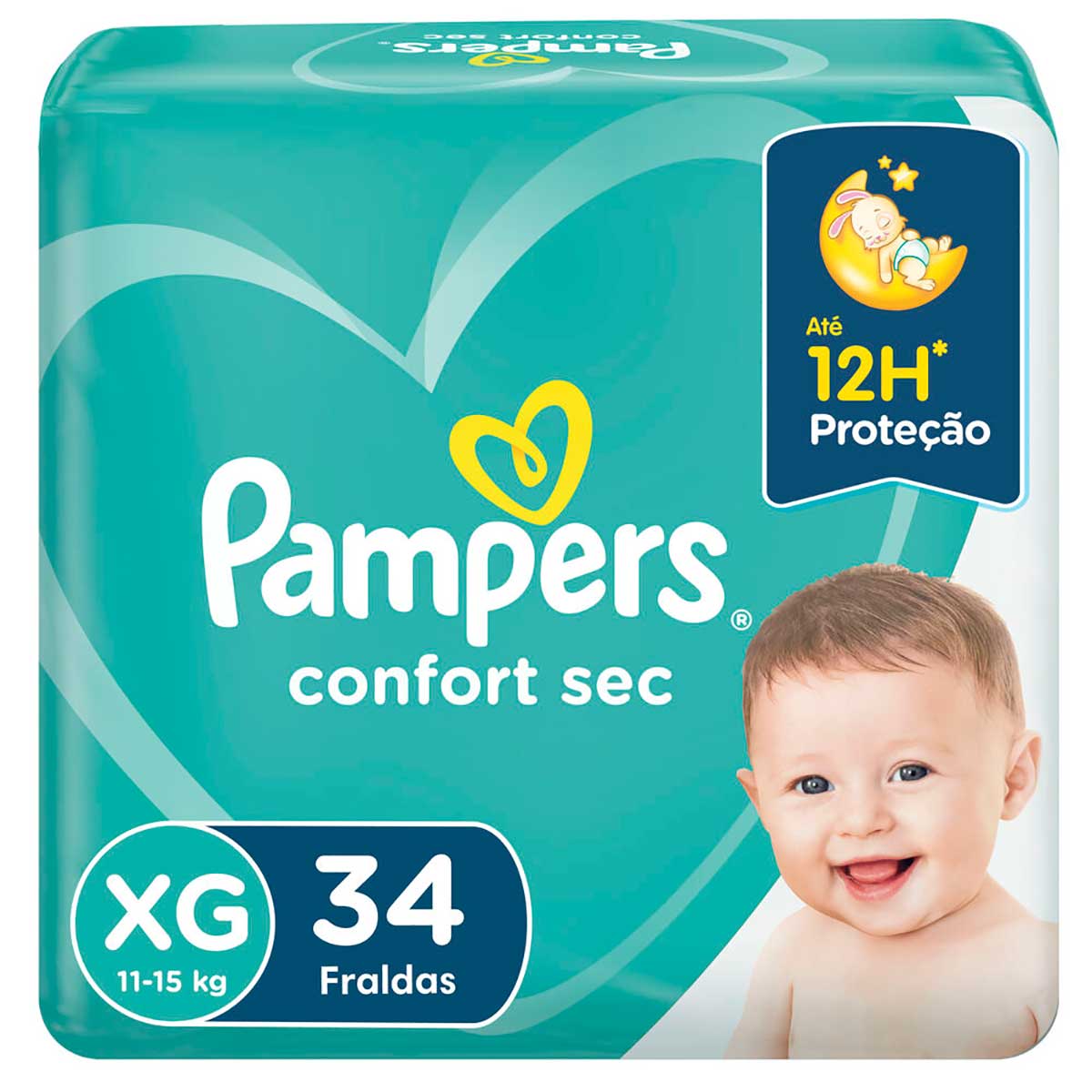 Fralda Pampers Confort Sec XG 34 unidades