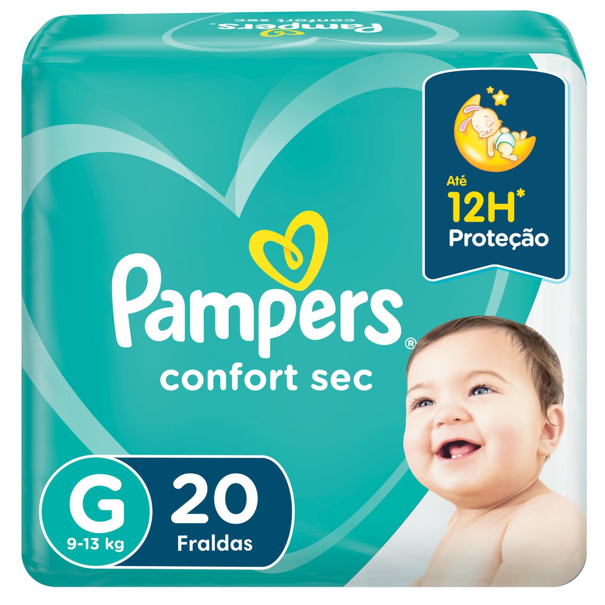 Fralda Pampers G Confort Sec Pacotão - 20 Unidades