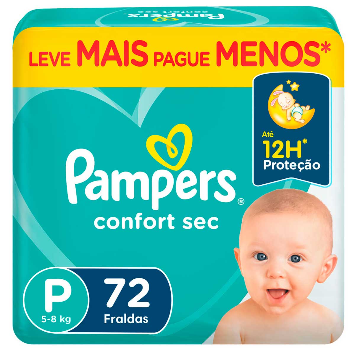 Fralda Pampers P Confort Sec 72 Unidades