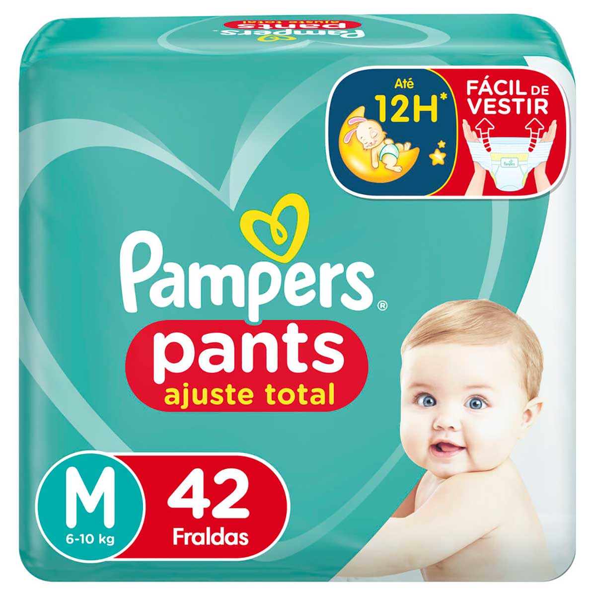 Fralda Pampers Pants Ajuste Total M 42 unidades