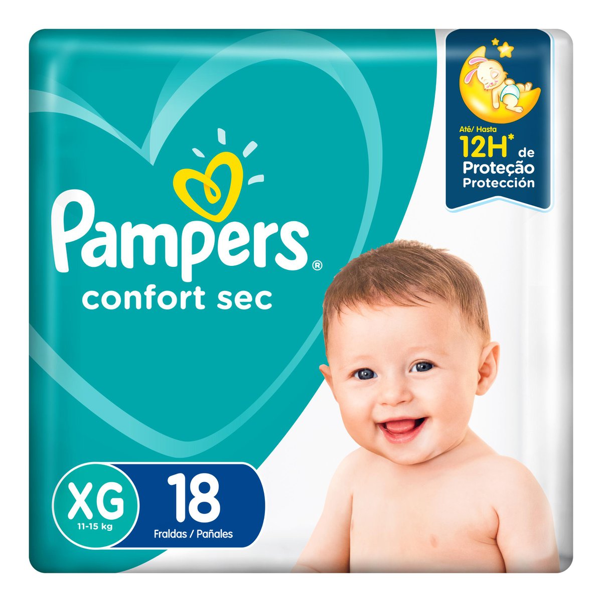 Fralda Pampers XG Confort Sec Pacotão - 18 Unidades