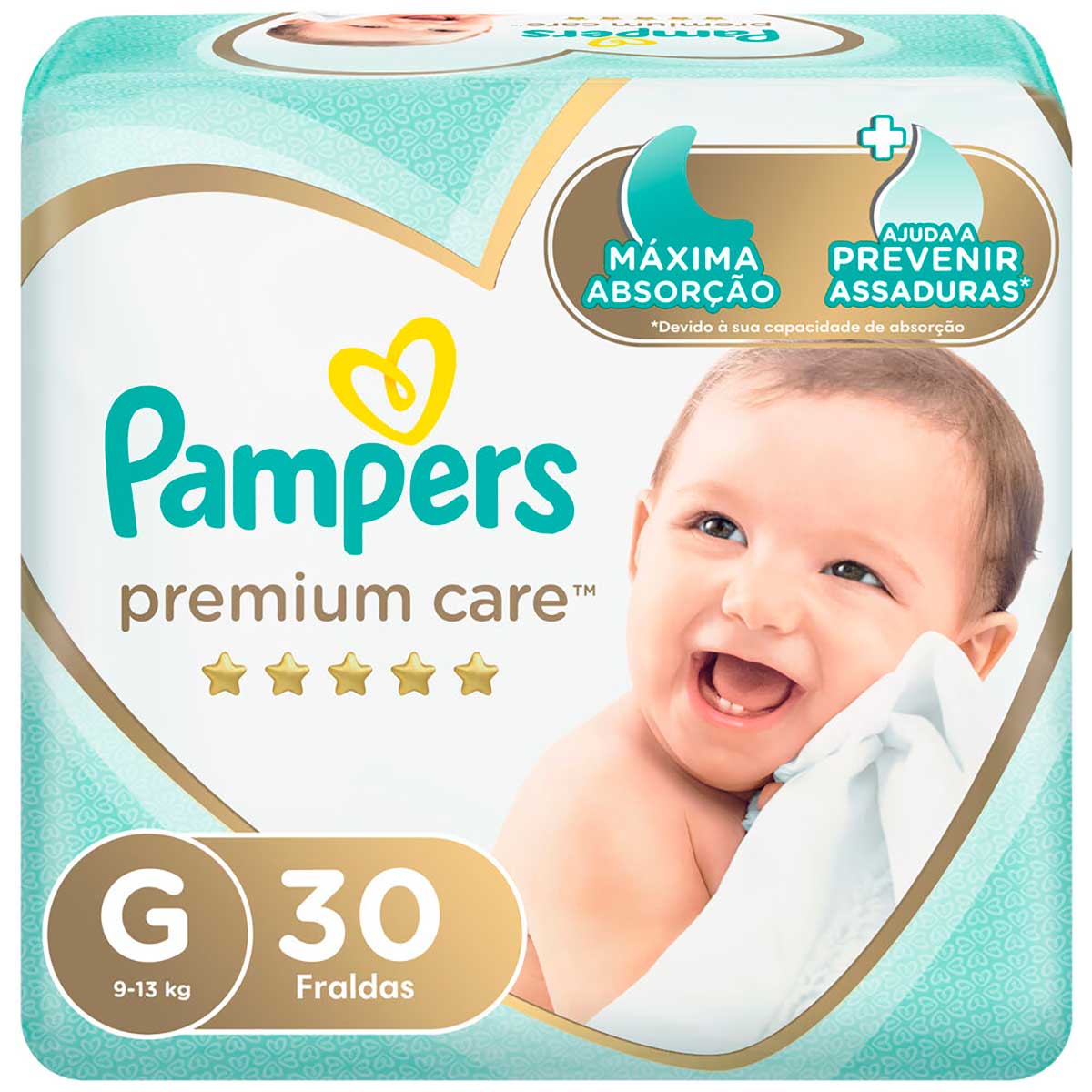 Fraldas Pampers Premium Care G 30 Unidades