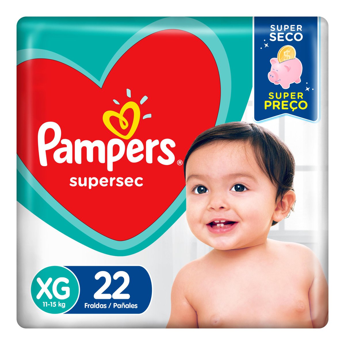 Fraldas Pampers Supersec XG 22 Unidades