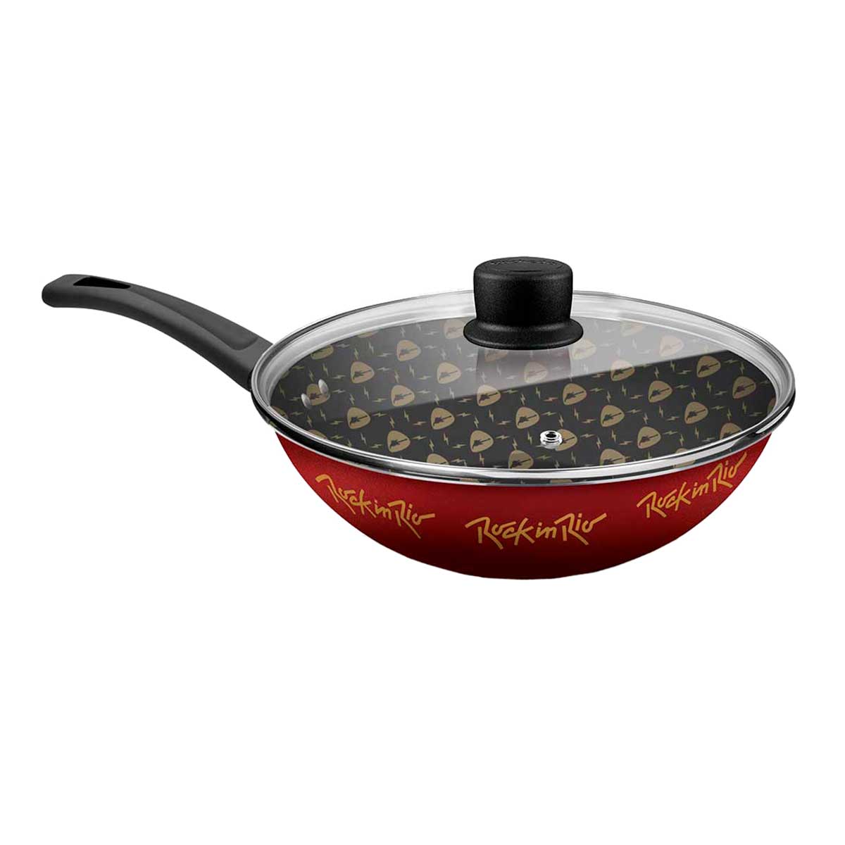 Frigideira Antiaderente Wok Rochedo Rock in Rio 28cm