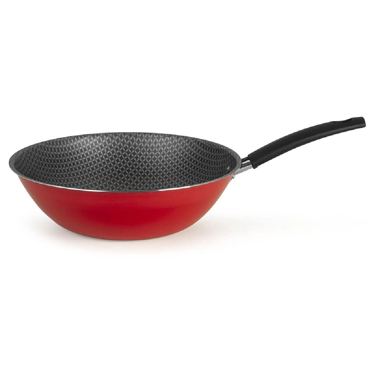 Frigideira Wok Vermelha Multiflon 24 cm