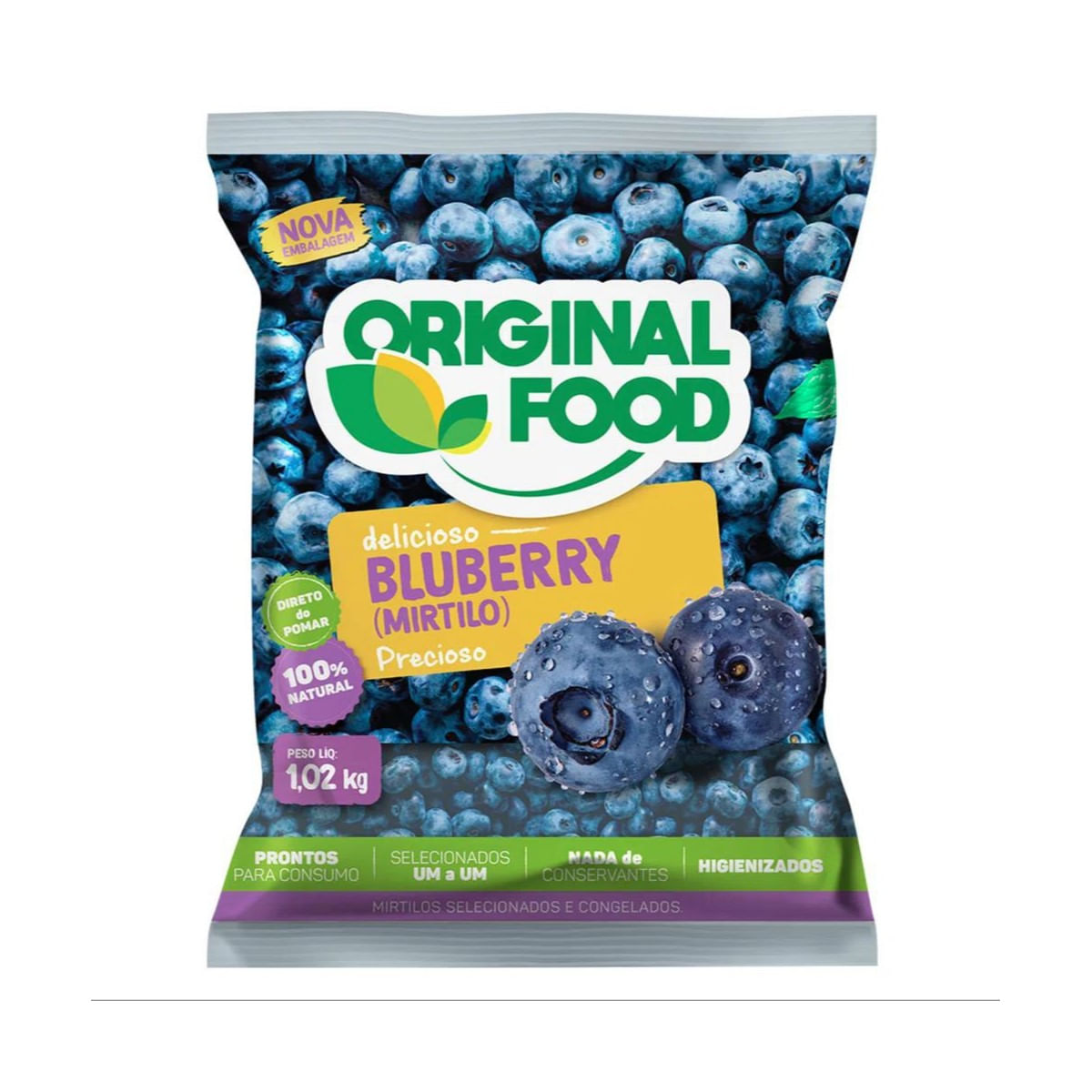 Fruta Congelada Bluberry Original Food 1,02 kg