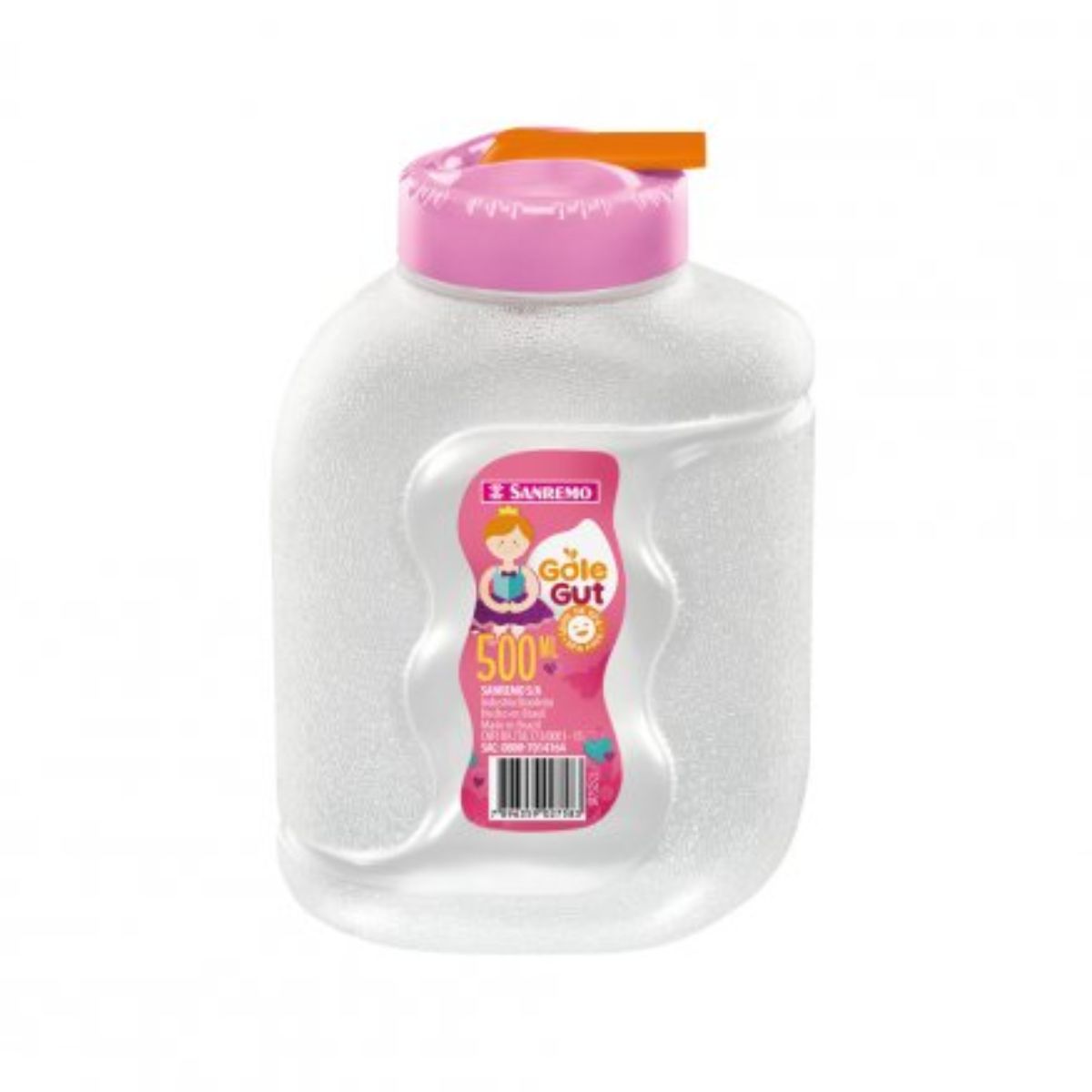 Garrafa Plástica Sanremo Gole Gut Rosa 500 ml