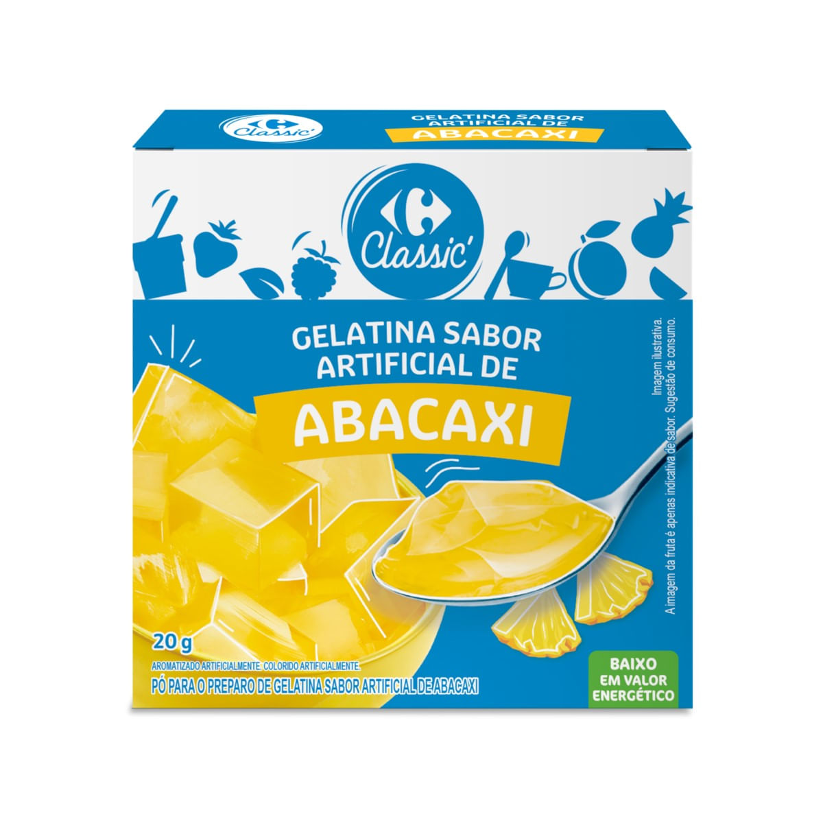 Gelatina Sabor Abacaxi Carrefour Classic 20 g