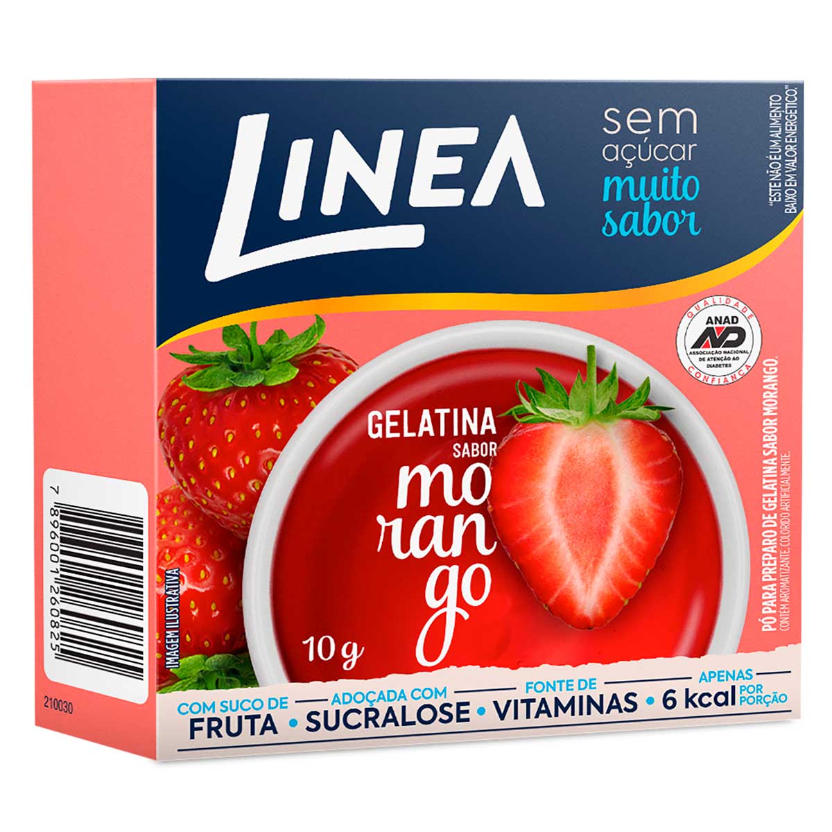 Gelatina Sabor Morango Linea 10g