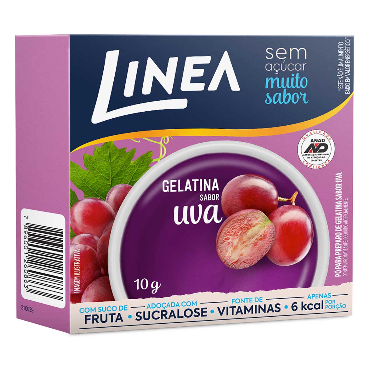 Gelatina Sabor Uva Linea 10g