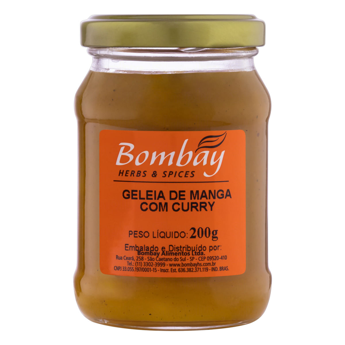 Geléia Manga com Curry Bombay Vidro 200 g