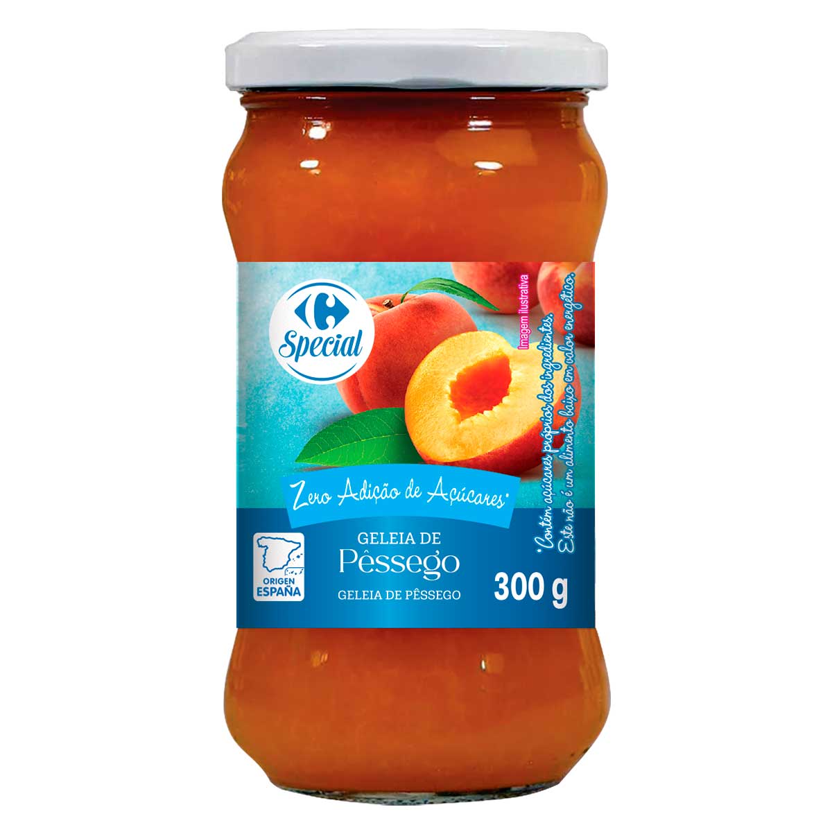 Geleia Sabor Pêssego Diet Carrefour 300 g