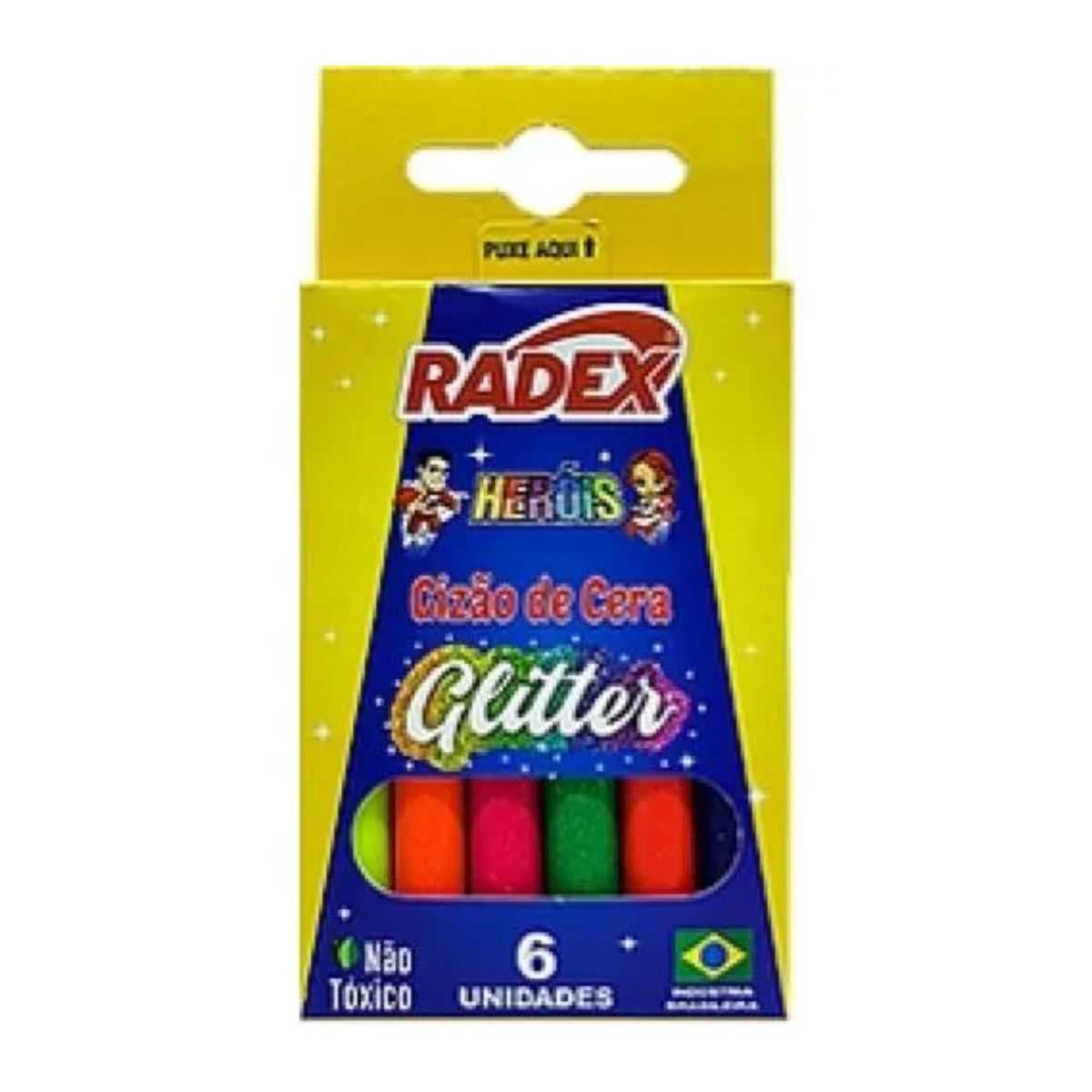 Gizão de Cera com Glitter Radex 6 Cores