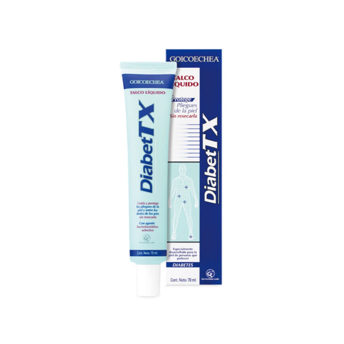 Talco liquido Goicoechea Diabettx com 70 ml