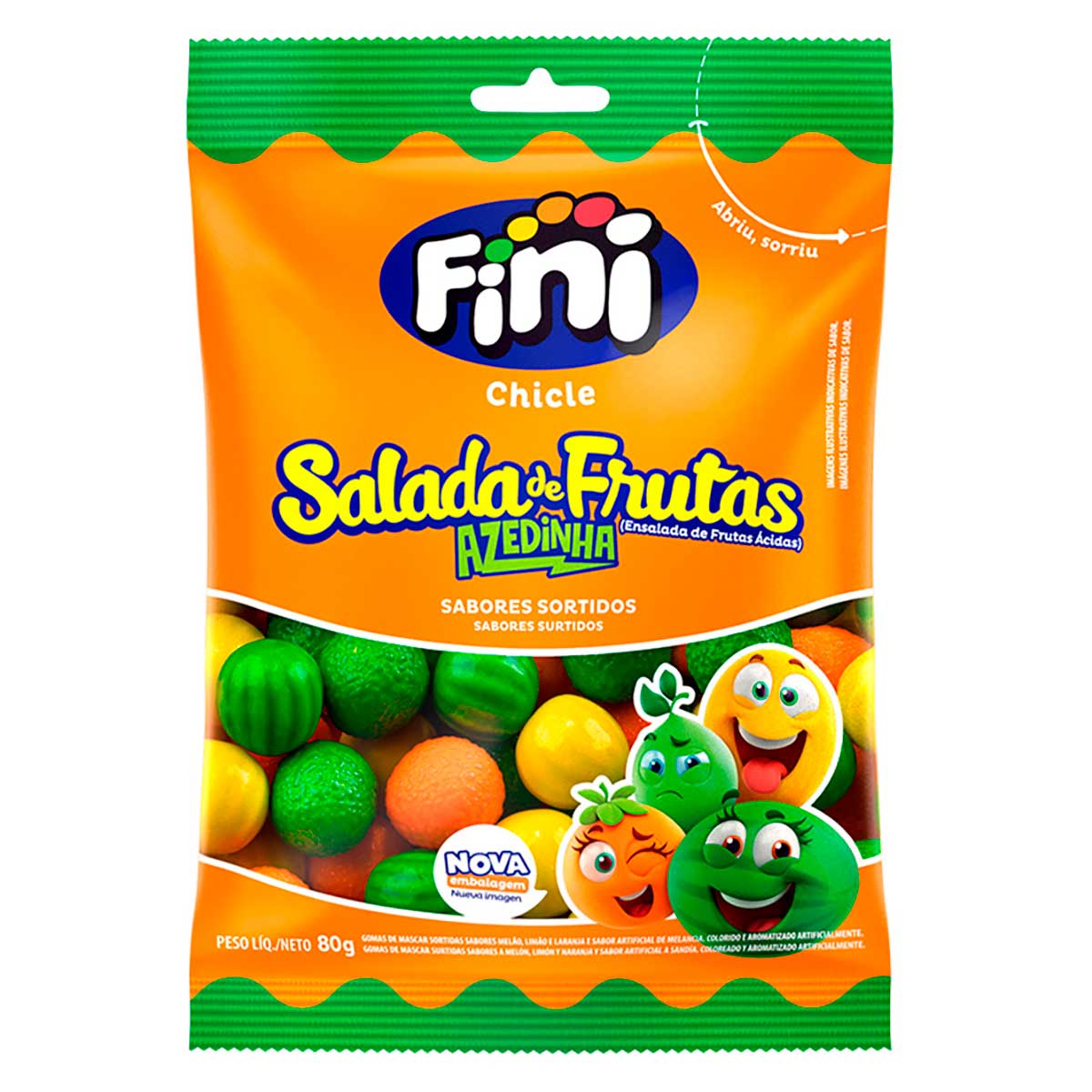 Chicle Sabor Salada de Frutas Fini 80g