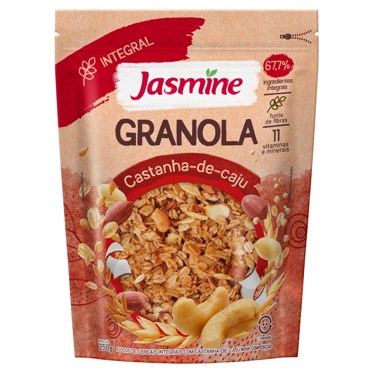 Granola Castanha-de-Caju Jasmine Pouch 250 g