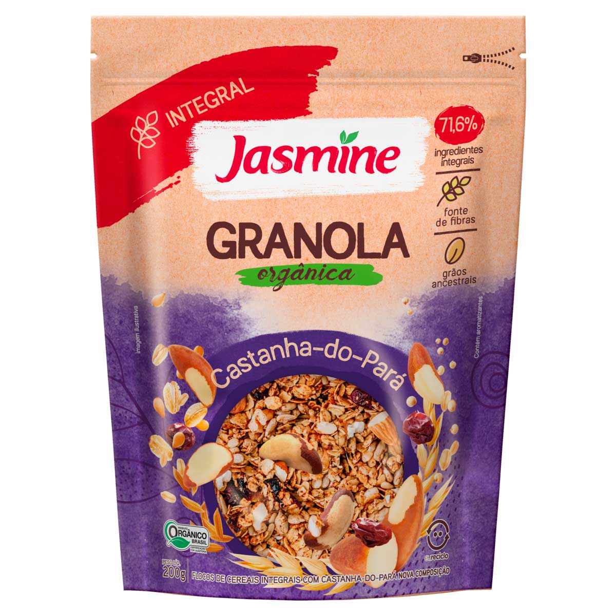 Granola Castanha-do-Pará Orgânica Jasmine Caixa 200g